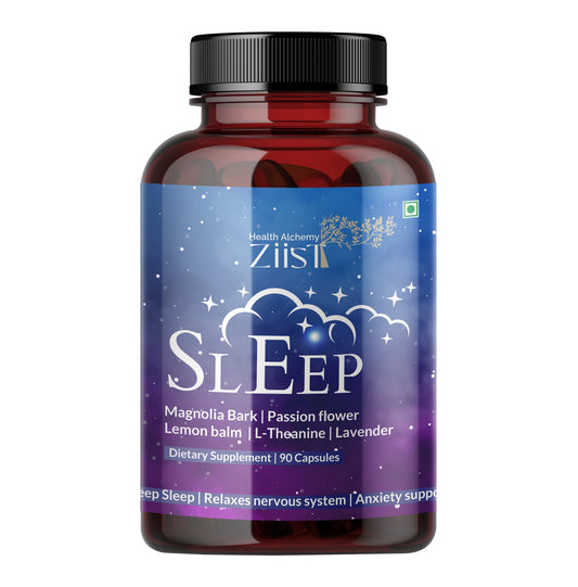 "Bottle of Sleep Dietary Supplement 1200 mg with 90 capsules"