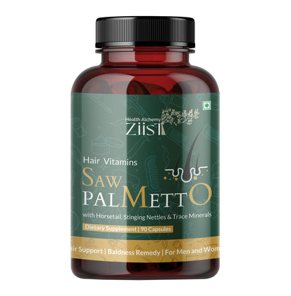 Hair fall solution pack with Saw Palmetto ( hair vitamins ) and Sea Moss (92 minerals) | block DHT | PCOD and hormone support |