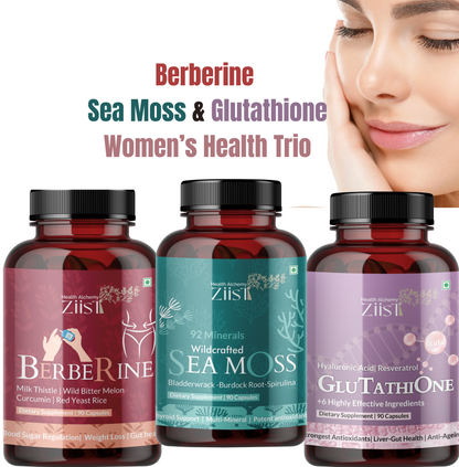 Women's Health Trio - Berberine, Sea moss and  Glutathione (trio)