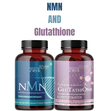 Anti-Aging Combo Pack ( NMN + Glutathione supplements) – Turn Back Time, Glow from Within, and Feel Youthful Again