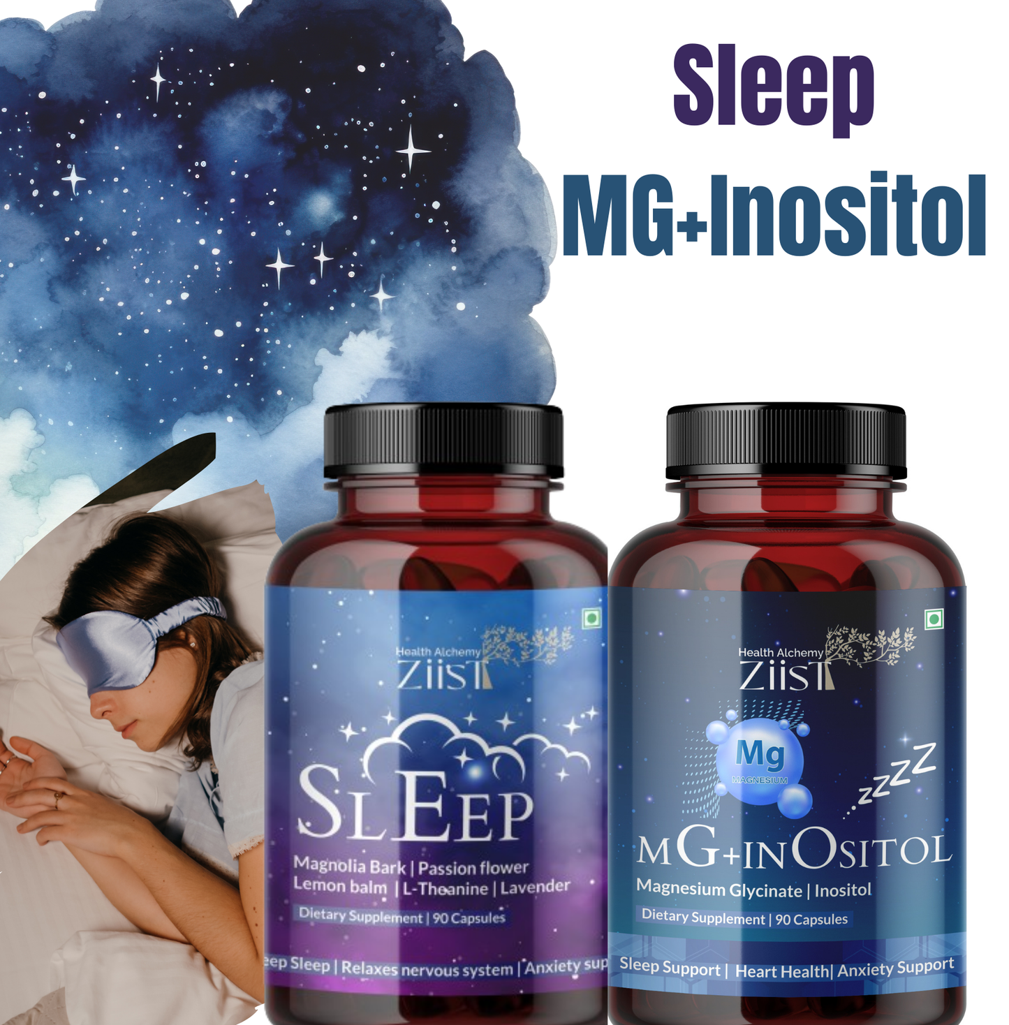 Complete Sleep and recovery package of  MG Inositol and Sleep supplement